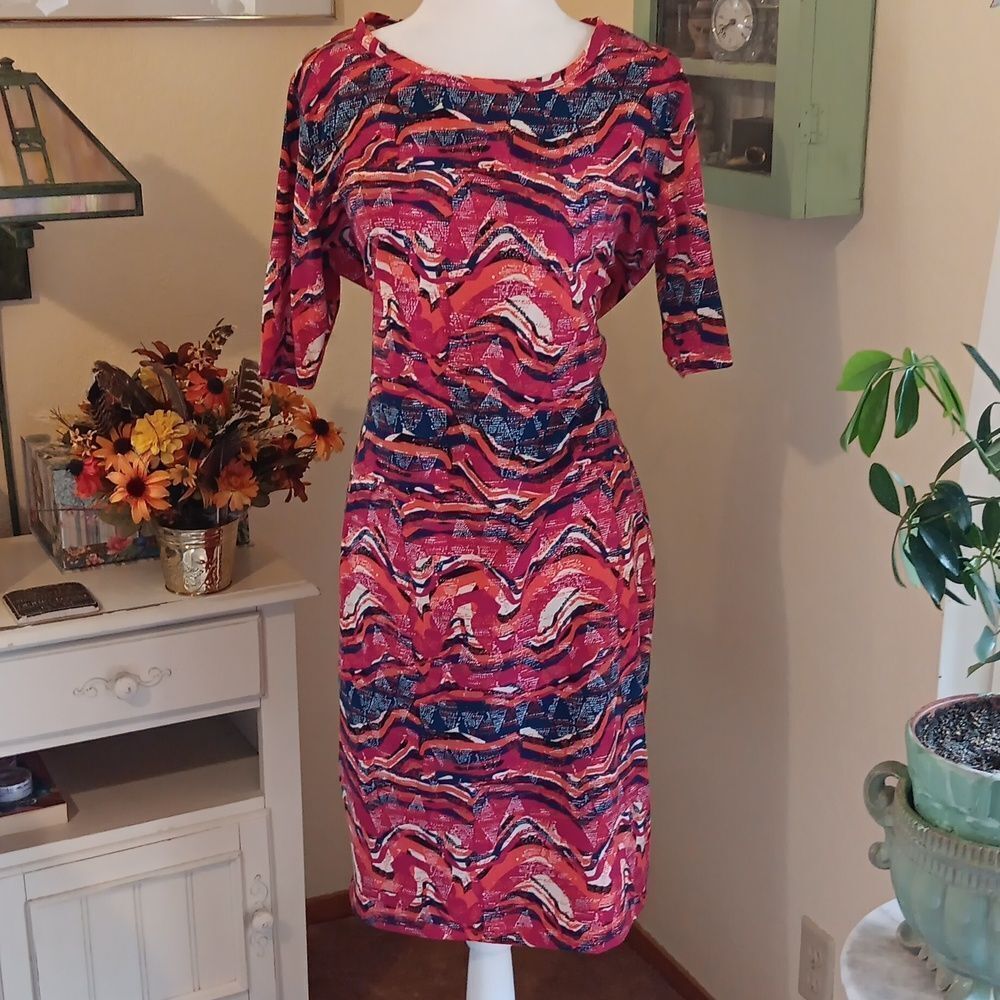 LuLaRoe Multicolor Patterned Julia Dress